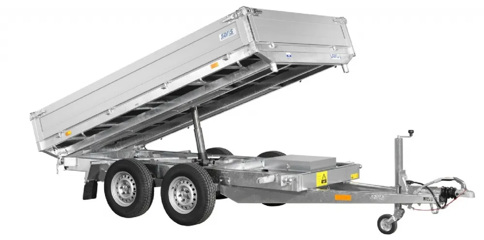 Kipper 365x185cm - 3500kg - dubbelas - geremd